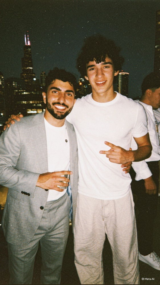 Daniel Flores with a client in Chicago